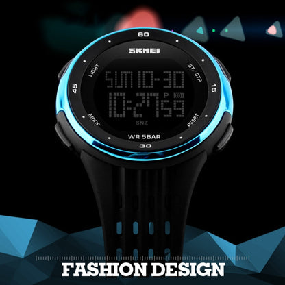 SKMEI 1219 Men Multi-Function Electronic Watch Outdoor Sports Watch, Green, Blue, Black, Rose Gold, Silver