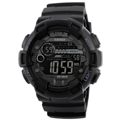 SKMEI 1243 Men Sports Watch Outdoor Waterproof Digital Watch, Red, Black, Golden