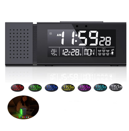 TS-P30 Multifunctional Night Light Alarm Digital Clock with FM Radio & Temperature / Humidity Display & IR Sensor Function, White, Green, Blue, Black, Pink