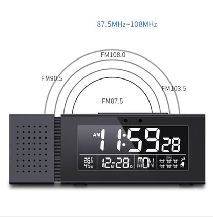 TS-P30 Multifunctional Night Light Alarm Digital Clock with FM Radio & Temperature / Humidity Display & IR Sensor Function, White, Green, Blue, Black, Pink
