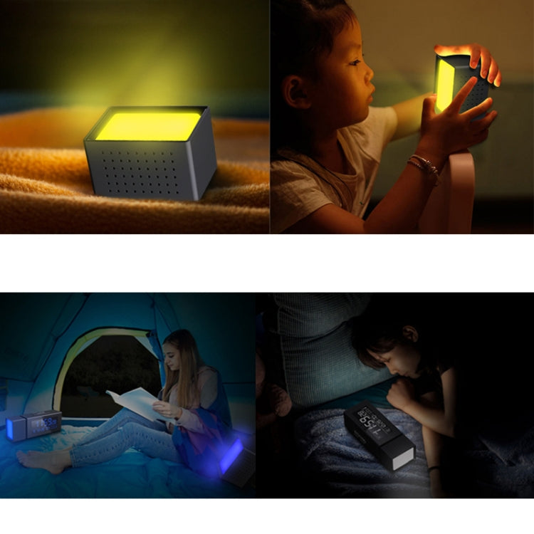 TS-P30 Multifunctional Night Light Alarm Digital Clock with FM Radio & Temperature / Humidity Display & IR Sensor Function, White, Green, Blue, Black, Pink