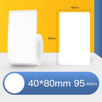 Thermal Label Paper Self-Adhesive Paper Fixed Asset Food Clothing Tag Price Tag for NIIMBOT B11 / B3S, Size: 45x15mm 400 Sheets, 30x20mm 320 Sheets, 30x30mm 230 Sheets, 30x40mm 180 Sheets, 40x20mm 320 Sheets, 40x30mm 230 Sheets, 40x80mm 95 Sheets      ...