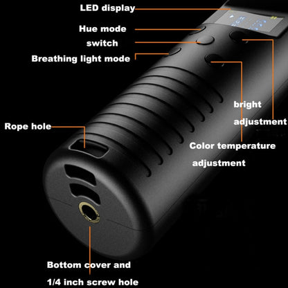 RGB Colorful Photography Light Stick 3000K-6500K Adjustable Temperature Light Stick, RGB Light Stick
