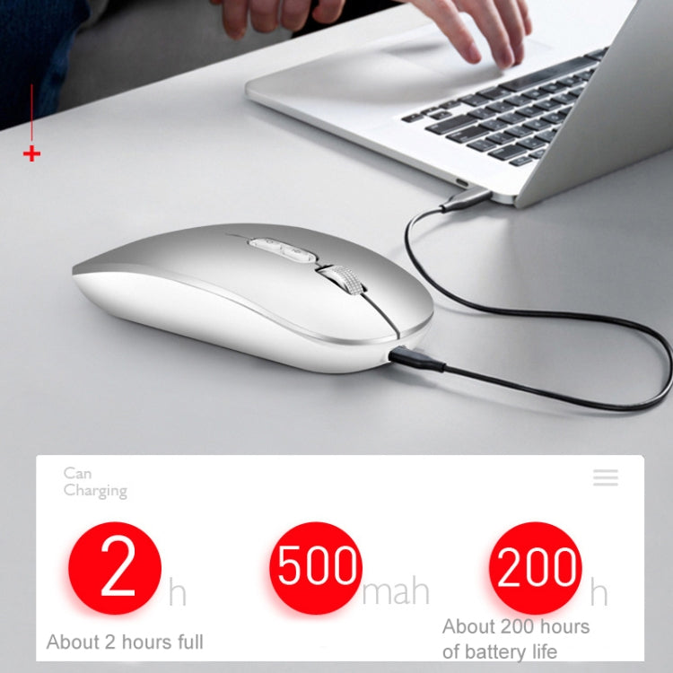 M103 1600DPI 5 Keys 2.4G Wireless Mouse Charging Ai Intelligent Voice Office Mouse, Support 28 Languages, White, Black, Silver, Rose Gold, Gray