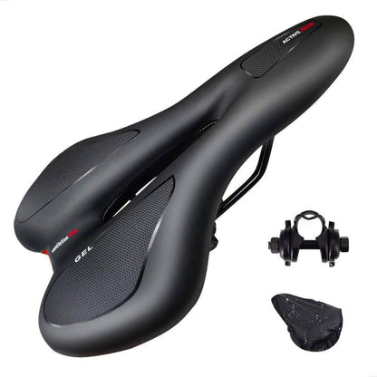 Silicone Bicycle Seat GEL Mountain Bike Saddle Bicycle Seat Saddle, Black Red, Black Yellow, Black Blue