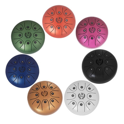 MEIBEITE 5.5-Inch C-Tune Sanskrit Drum Steel Tongue Empty  Worry-Free Drum, MEIBEITE Green, MEIBEITE White, MEIBEITE Red, MEIBEITE Black, MEIBEITE Golden, MEIBEITE Purple, MEIBEITE Blue