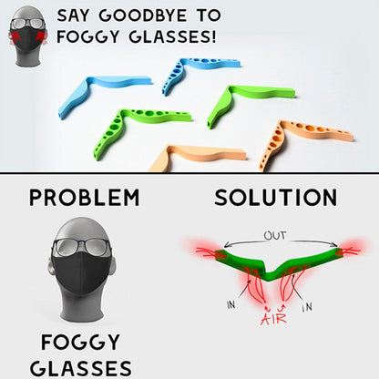 10 PCS Mask Nose Clip Bridge Wear Glasses Anti-Fog Sealing Silicone Strip, Random Color Delivery, Mask Nose Clip