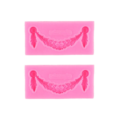 2 PCS Fondant Cake Silicone Mold Hollow Embossed Border Frame Retro Photo Frame Mould