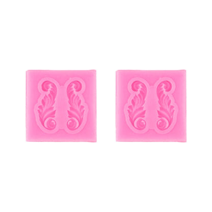 2 PCS Fondant Cake Silicone Mold Hollow Embossed Border Frame Retro Photo Frame Mould