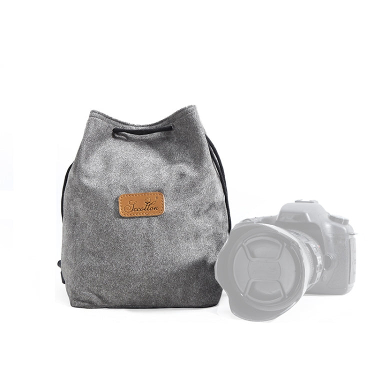 S.C.COTTON Liner Shockproof Digital Protection Portable SLR Lens Bag Micro Single Camera Bag, Square Khaki L, Square Blue L, Square Gray L, Square Brown L, Square Black L, Square Khaki M, Square Blue M, Square Gray M, Square Brown M, Square Black M    ...
