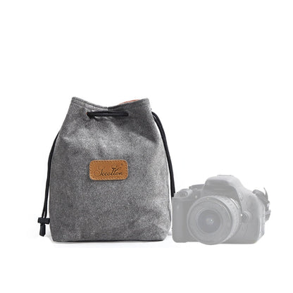 S.C.COTTON Liner Shockproof Digital Protection Portable SLR Lens Bag Micro Single Camera Bag, Square Khaki L, Square Blue L, Square Gray L, Square Brown L, Square Black L, Square Khaki M, Square Blue M, Square Gray M, Square Brown M, Square Black M    ...