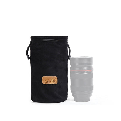 S.C.COTTON Liner Shockproof Digital Protection Portable SLR Lens Bag Micro Single Camera Bag, Round Black M, Round Khaki S, Round Blue S, Round Gray S, Round Brown S, Round Black S