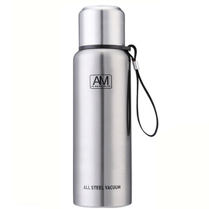 304 Stainless Steel Insulated Mug Large Capacity Sports Water Cup Outdoor Travel Pot, 500ml, 750ml, 1000ml, 1500ml