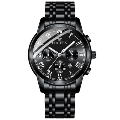 FNGEEN 4006 Men Automatic Mechanical Watch Waterproof Quartz Watch, Gold Blue Surface, Gold Black Surface, Gold White Surface, White Steel White Surface, White Steel Black Surface, White Steel Blue Surface, Black Steel Black Surface                    ...