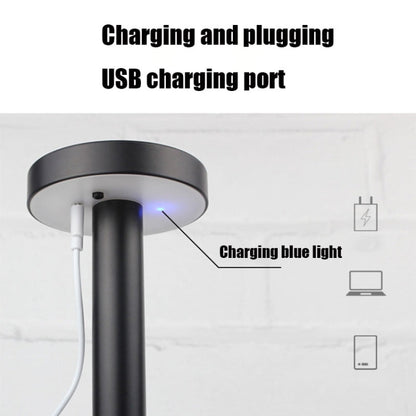 BC965 Student Eye Protection USB Waterproof LED Table Lamp Bedside Bar Table Lamp, Black, White Storage, Ink Marble Pattern