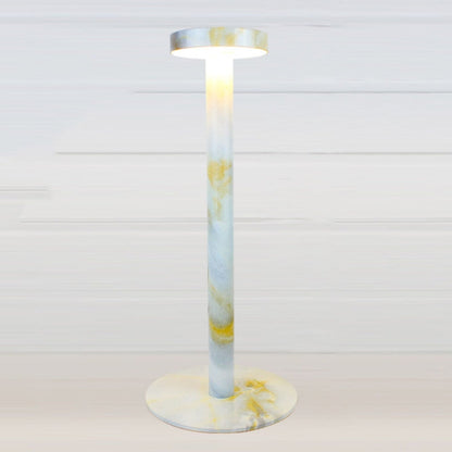 BC965 Student Eye Protection USB Waterproof LED Table Lamp Bedside Bar Table Lamp, Black, White Storage, Ink Marble Pattern