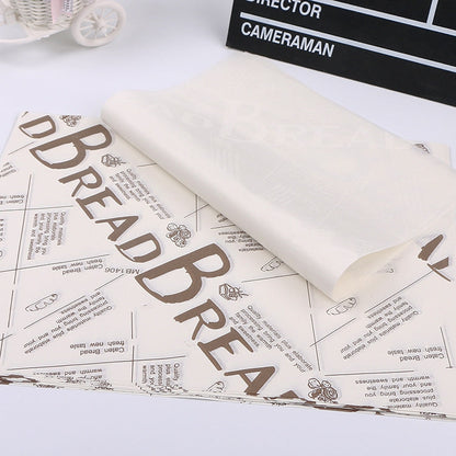 100 Sheets / Pack Cake Greaseproof Paper Baking Packaging Plate Paper Hamburger Paper, Colour: Classical Newspaper, Classical Newspaper, Color Pastry, Orange Tower, White English, Coffee English, Wheat English, Pure White, Thick Kraft Paper, Gray Tower
