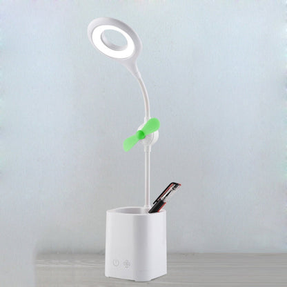 WS-8010 LED Fan Desk Lamp Bedside Desk USB Folding Desk Lamp, Water Drop, Ring, Pen Holder White Fan Blade, Pen Holder Yellow Fan Blade, Pen Holder Blue Fan Blade, Pen Holder Green  Fan Blade