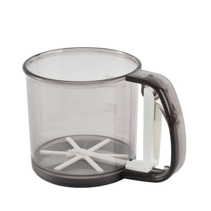 Convenient Hand-Held Flour Sieve Icing Sugar Sieve Baking Tool, Translucent Brown