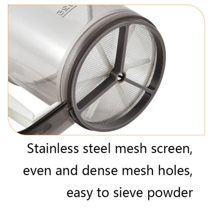 Convenient Hand-Held Flour Sieve Icing Sugar Sieve Baking Tool, Translucent Brown