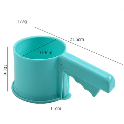 Convenient Hand-Held Semi-Automatic Four Sieve Baking Tool, Blue, Orange, White, Pink
