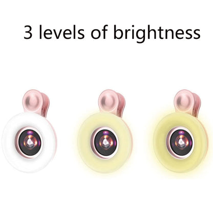 Mobile Phone Macro Lens Beauty Makeup Selfie Light, Pink, Black