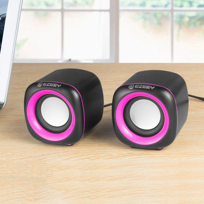 YEEZE A1 Multimedia USB2.0 Desktop Speaker Mini Computer Notebook Speaker, White Blue, White Green, White Purple, White Orange, Black Blue, Black Green, Black Purple, Black Prange, Electroplated Black Gold, Electroplated White, Electroplated Black     ...