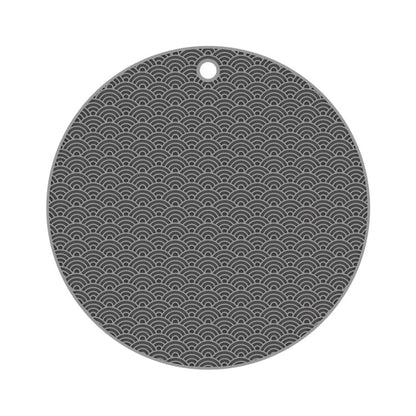 Geometry Kitchen Silicone Pot Holder Heat Insulation Pad Round(Black), Square(Gray), Round(Gray), Square(Black), Round(Black)