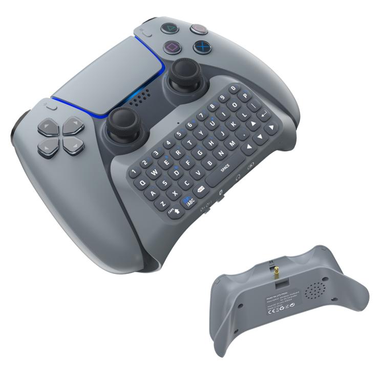 JYS-P5121 Bluetooth Wireless Handle Keyboard Can Chat Voice External Keyboard Suitable For PS5, Note: Without Handle, JYS-P5121 (Grey)