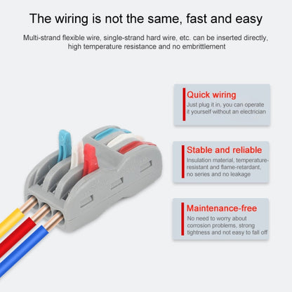 SPL-2 2 In 3 Out Colorful Quick Line Terminal Multi-Function Dismantling Wire Connection Terminal, SPL-2 2 In 3 Out, SPL-3 3 In 3 Out, SPL-42 2 In 4 Out, SPL-62 2 In 6 Out, SPL-63 3 In 6 Out, SPL-93 3 In 9 Out, LT-624 2 In 4 Out, LT-626 2 In 6 Out     ...