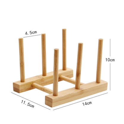 Multi-Purpose Bowl Disc Rack Kitchen Drain Rack Bamboo Tableware Storage Rack, Layer (specification): 2 Grid, 2 Grid, 4 Grid, 7 Grid, 8 Grid