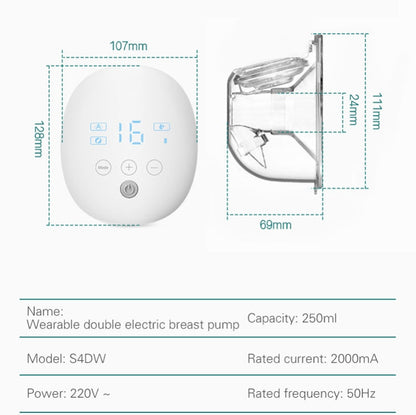 Wearable Automatic Breast Pump Massage Hands-free Invisible Wireless Large Suction Breast Pump, S4DW - English, S9 - English - Gray, S9 - English - Pink, S9 - English - Green, S12 - English - White