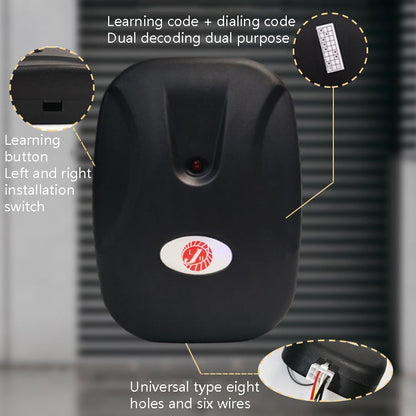 Electric Garage Door Controller Rolling Door Roll Gate Remote Control Plug-Chain Motor Receiver, without Cable