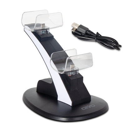 OIVO IV-P5234 Gamepad Aircraft Two-Seater Charger For PS5, White, Black