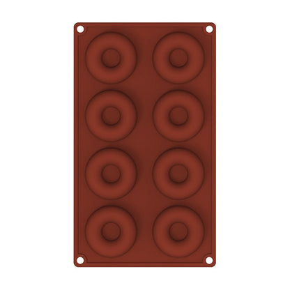 Oven Baking Tools Silicone Cake Donut Mold, 8 Even Brown, 6 Even Blue, 6 Even Purple, 6 Even Green, 6 Even Orange, 6 Even Yellow, 6 Even Red