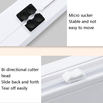 Suction Cup Type Cling Film Cutter Household Plastic Wrap Adjustable Storage Cutting Box, Suction Cup Cling Film Cutter