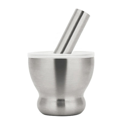 Kitchen 304 Stainless Steel Garlic Masher Spice Bean Nut Grinder, Straight Shape, Waist Shape, Drum Shape, Big Bowl Shape, Large Drum Shape