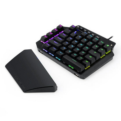 K700 44 Keys RGB Luminous Switchable Axis Gaming One-Handed Keyboard, Cable Length: 1m, Blue Shaft, Tea Shaft, Black Shaft, Red Shaft