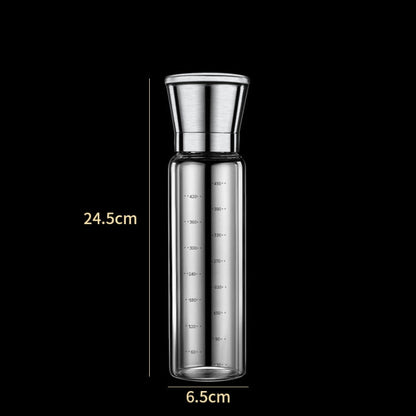 304 Stainless Steel Sea Salt Pepper Grinder Home Pepper Coffee  Manual Grinding Bottle, 450ml