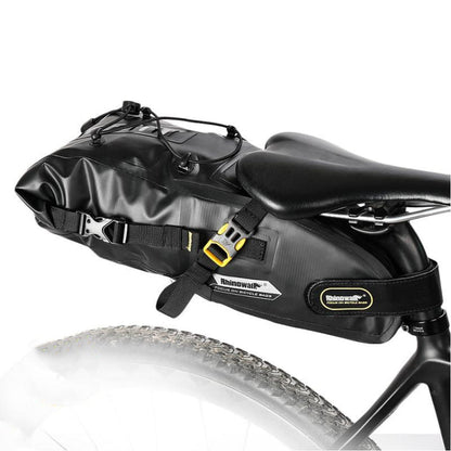 Rhinowalk RK19511 Full Waterproof Bicycle Saddle Tail Bag Big Capacity Road Bike Bag, RK19511 Black 10L, RK19512 Black 5L, RK19513 Black 13L