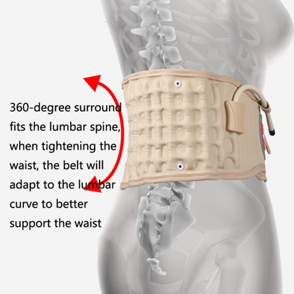 Lumbar Spine Inflated Traction Belt Lumbar Disc Pneumatic Waist Protective Belt, Deep Blue