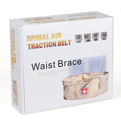 Lumbar Spine Inflated Traction Belt Lumbar Disc Pneumatic Waist Protective Belt, Deep Blue