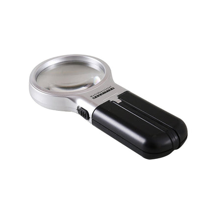 Th7006 Multi-Function Folding Magnifying Mirror With LED Lamp Hold Bracket Two-Purpose Reading Repair Acrylic 3 Times Magnifier, Th7006