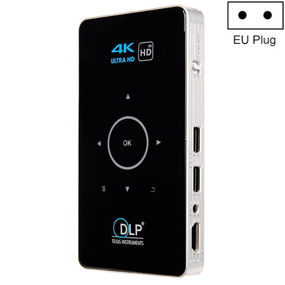 C6 2GB+32GB Android Smart DLP HD Projector Mini Wireless Projector, US Plug (Black), EU Plug (Black), UK Plug (Black), AU Plug (Black), US Plug (White), UK Plug (White), AU Plug (White)