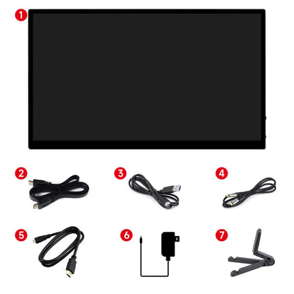 Waveshare 13.3 Inch 2K 2560×1440 HDMI/Type-C Display Interface AMOLED Touch Display, US Plug, EU Plug, UK Plug