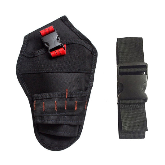 900D Oxford Cloth Kit Waist Bag Electrician Storage Bag, Black Red Line + Belt, Black Red Line