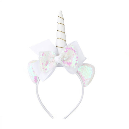 2 PCS F036 Cartoon Headband Children Birthday Festival Party Hair Accessories, Golden, Rose Red, White 1, Colorful, Blue, Pink