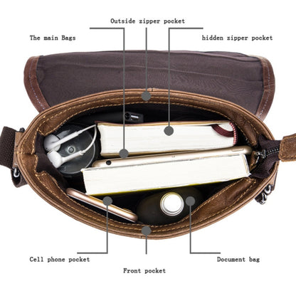 BUFF CAPTAIN 034 Men Leather Shoulder Bag Sports Outdoor First-Layer Cowhide Bag