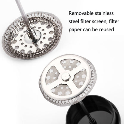 Household Hand Brewed Coffee French Filter Press Pot Glass Tea Maker, 350ml, 600ml, 1000ml