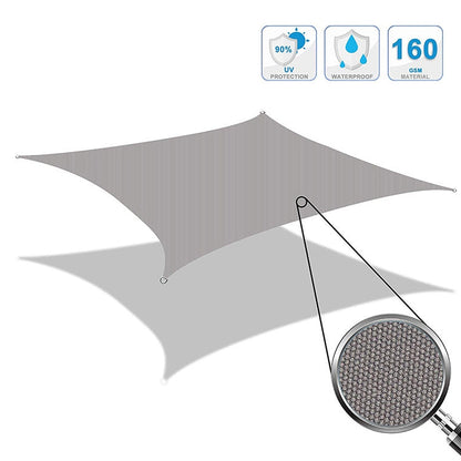 Triangle Outdoor Garden Sunshade Sail Waterproof Anti-UV Canopy, Size: 5m x 5m x 7.1m, 5m x 5m x 7.1m